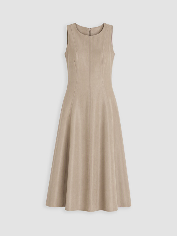 LCW Modest A-line Suede Look Dress