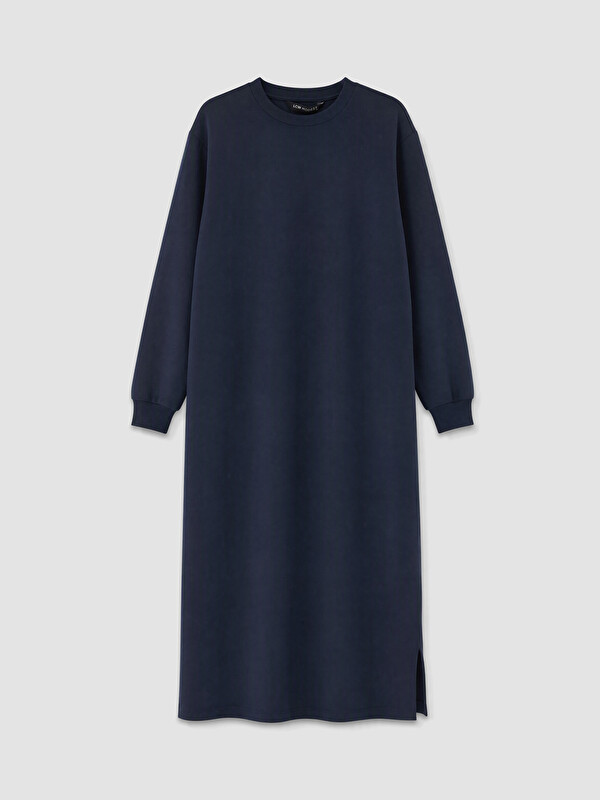 LCW Modest Bisiklet Yaka A Kesim Sweat Elbise