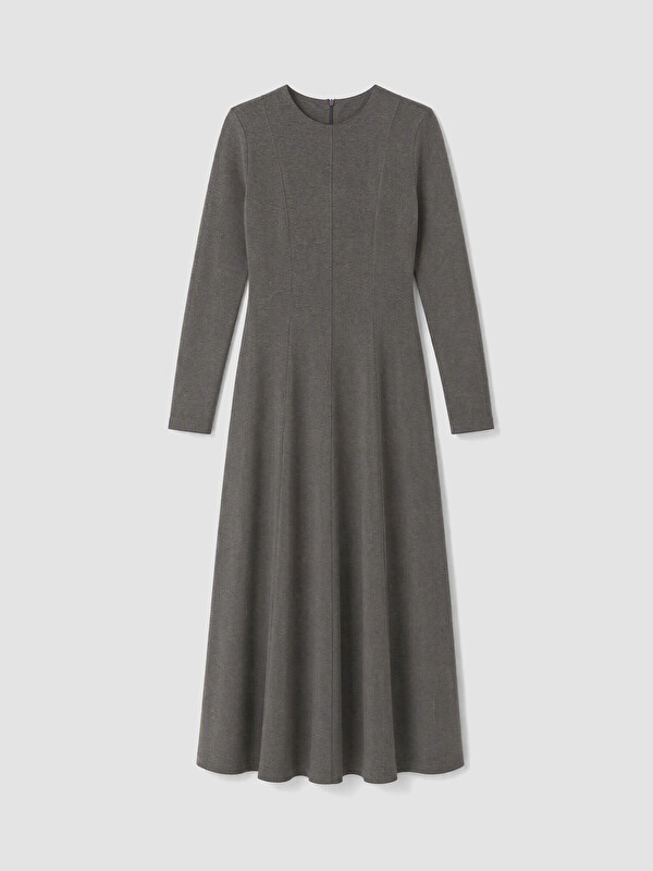 LCW Modest Bisiklet Yaka Belden Oturtmalı Elbise