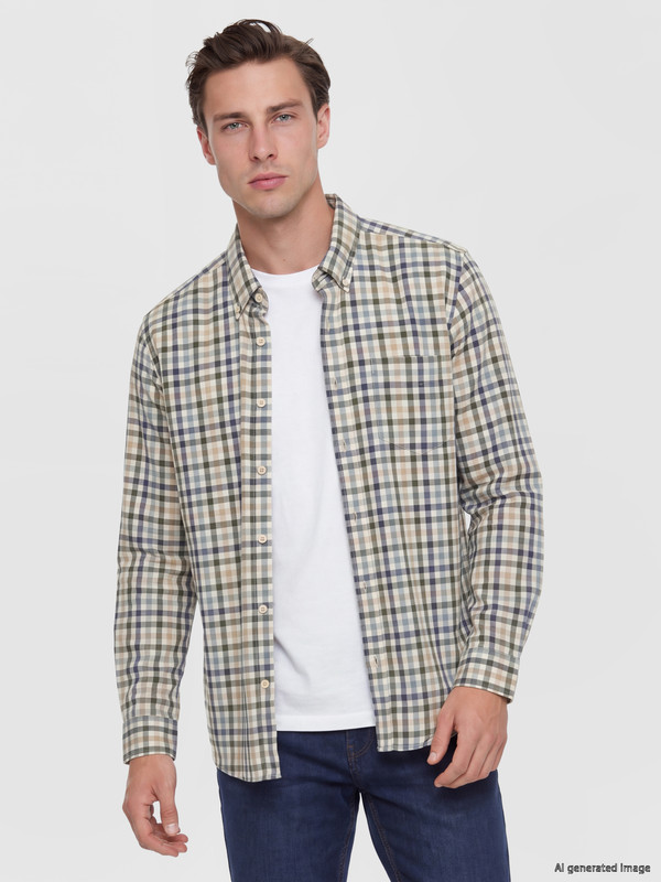 LCWAIKIKI Classic Regular Fit karirana košulja za muškarce