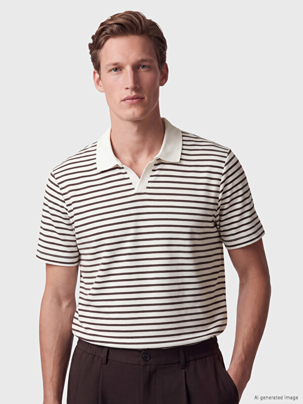 SOUTHBLUE Tricou Polo Vărgat pentru Bărbați