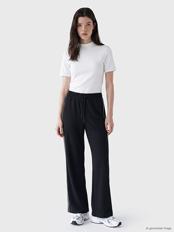 LCW Comfort Şerit Detaylı Soft Touch Kadın Eşofman Altı