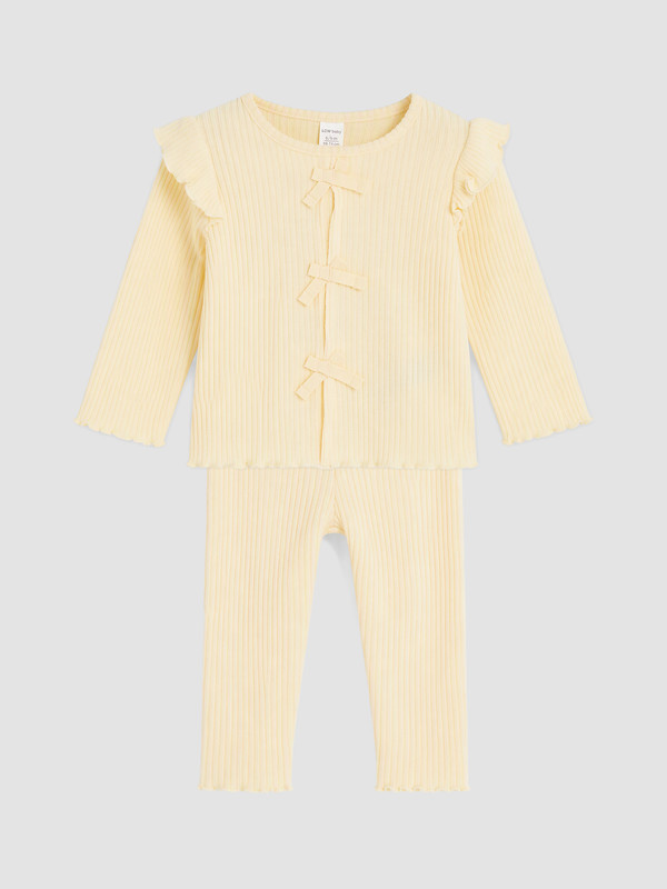 LCW baby Vajzë e vogël Portokalli Set