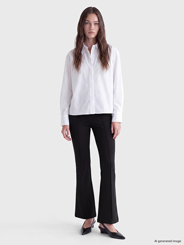 LCW Modest Slim Fit Flare Women's Trousers