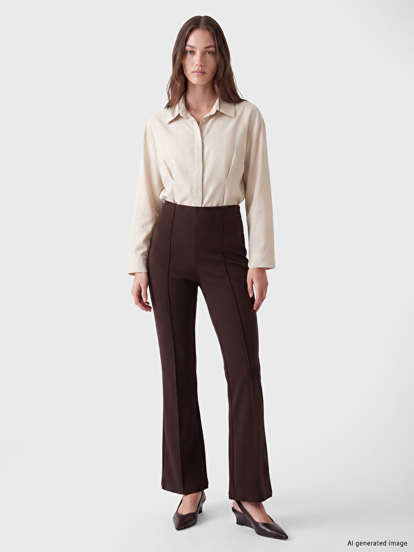 LCW Modest Uže zvonaste pantalone za Žene
