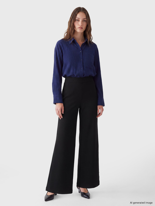 LCW Modest Loose Fit Wide Leg Women's Trousers