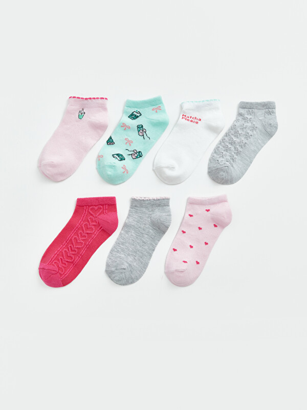 LCW Kids Desenli Kız Çocuk Patik Çorap 7'li