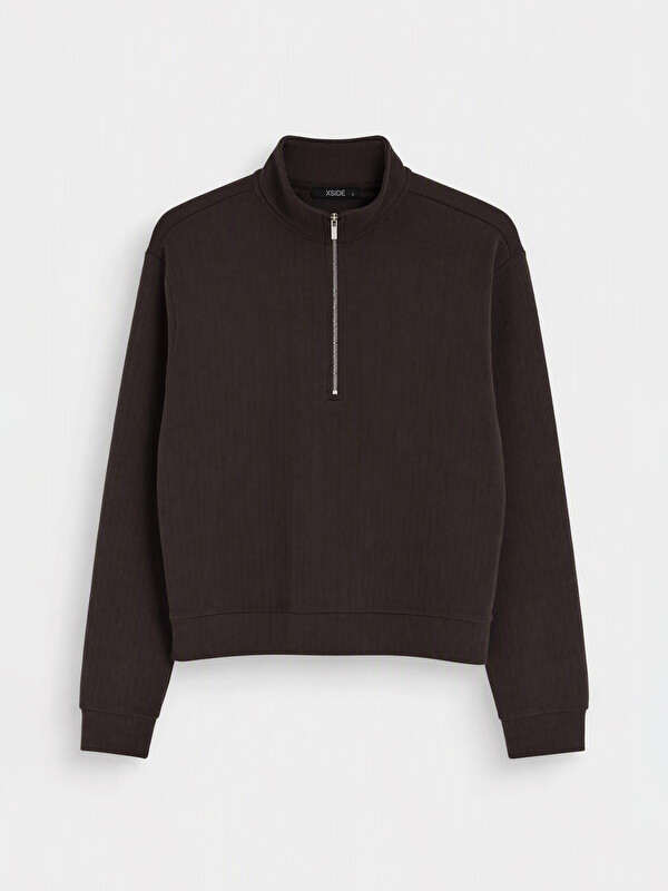 XSIDE Woman Brown Sweatshirt