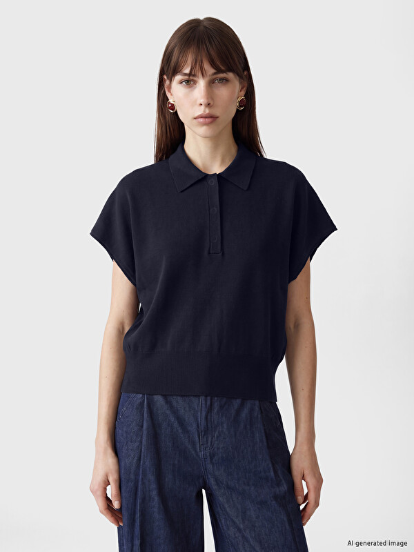 LCW Vision Polo Yaka Kadın Triko Kazak