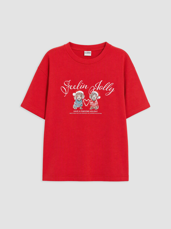 LCW Kids New Year Themed Girls' T-Shirt