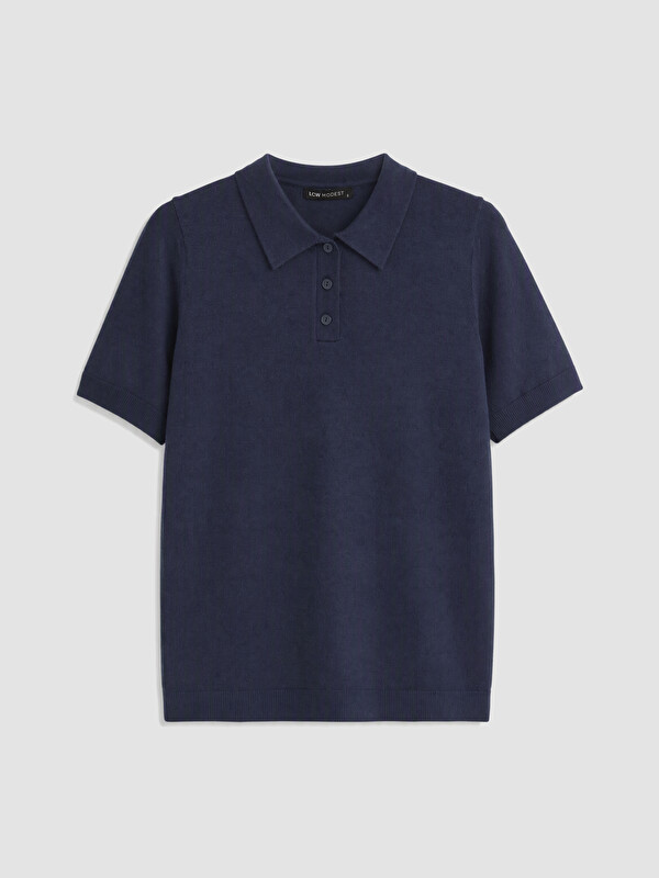 LCW Modest Polo Yaka Kadın Triko Kazak
