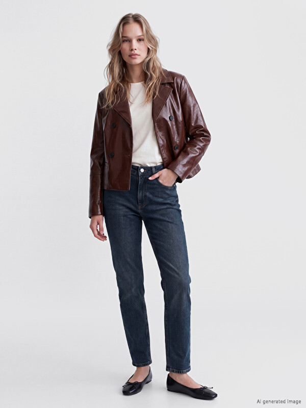 LCW Jeans Yüksek Bel Slim Fit Kadın Jean Pantolon