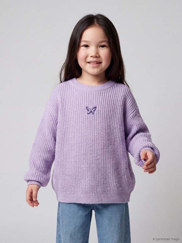 LCW Kids Shimmering Girls' Knitwear Sweater