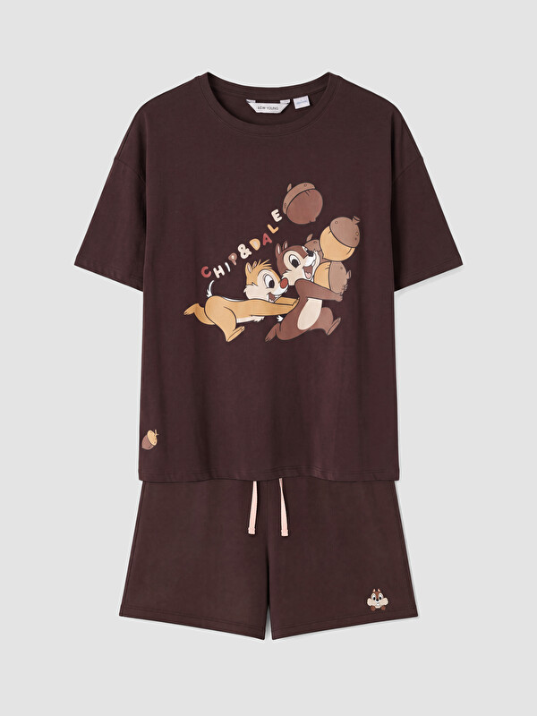 LCW Young Женски краток сет пижами со принт Chip and Dale