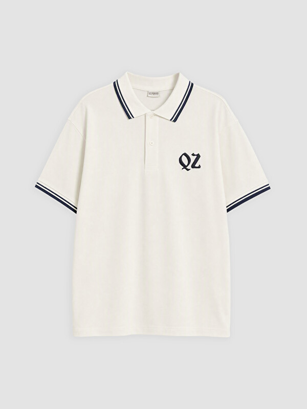 LCW Kids Polo Collar Embroidered Boys' T-Shirt