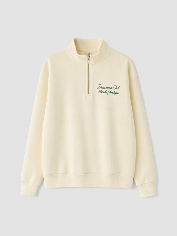 XSIDE Nakışlı Oversize Kadın Kalın Sweatshirt