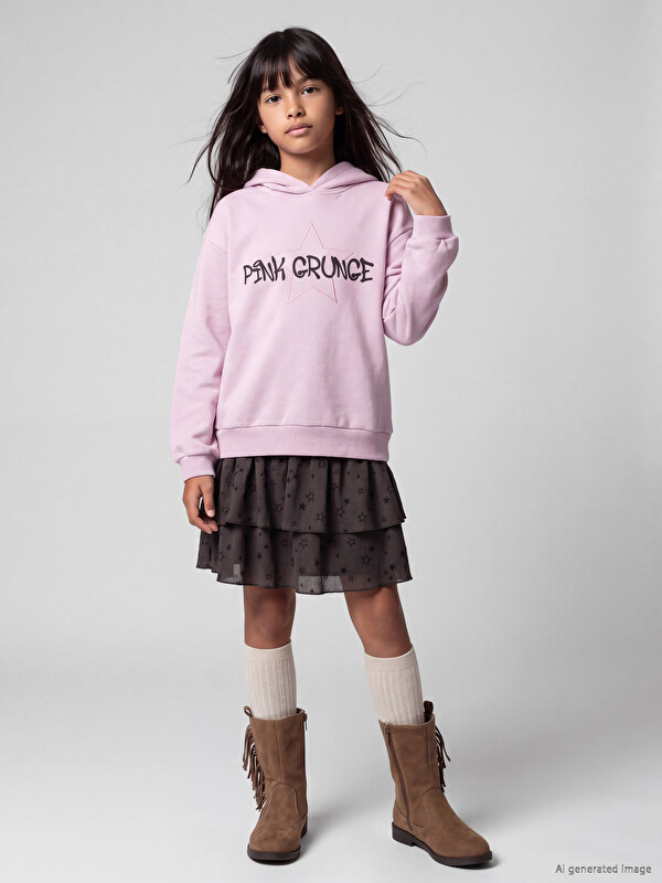 LCW Kids Hooded Girls' Dress