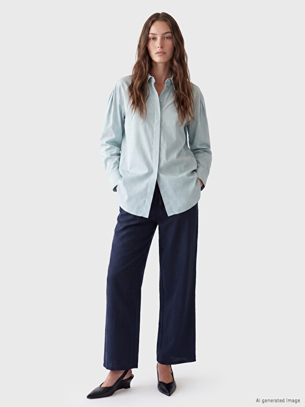 LCW Modest Beli Lastikli Kadın Pantolon