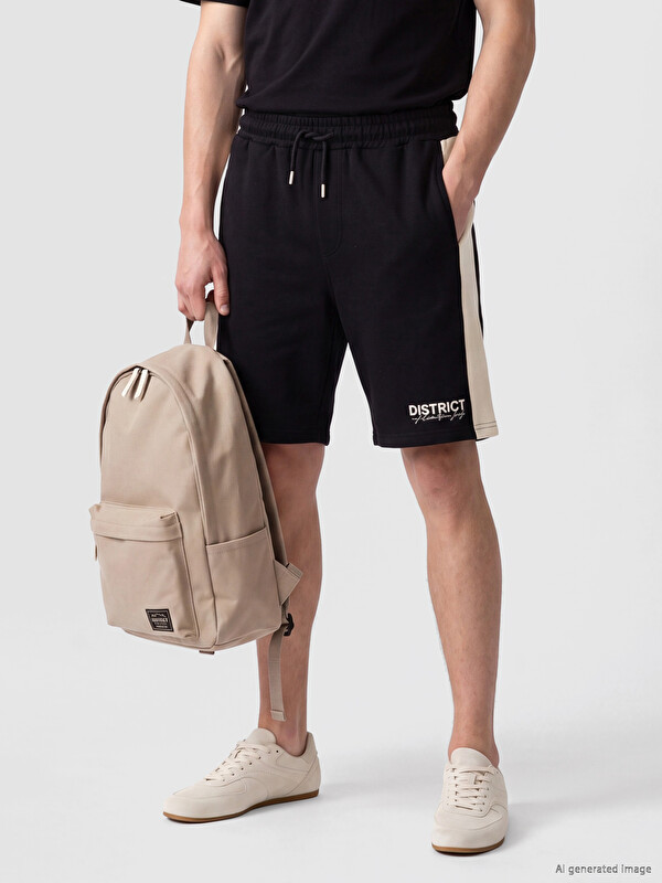 XSIDE Regular Fit Çizgili Erkek Şort
