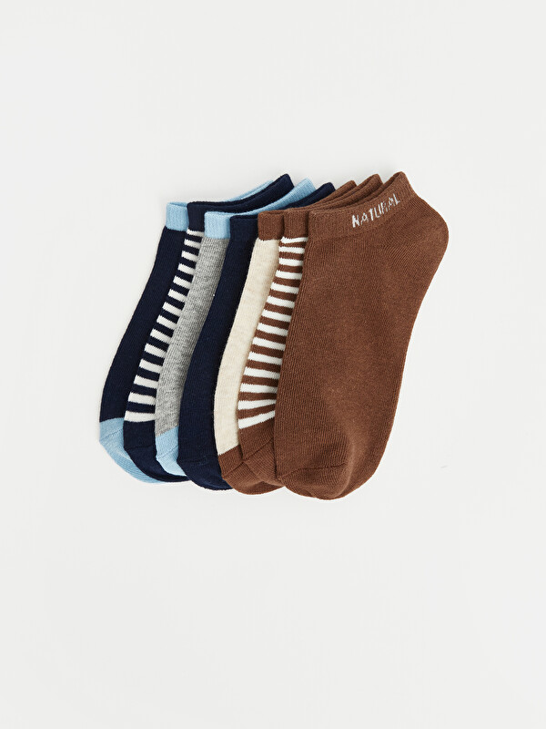 LCW Kids Striped Boys' Trainer Sock 7 Pack