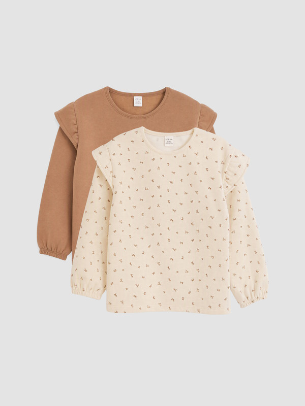 LCW Kids 2 Pack Ruffled Girls' Sweatshirt