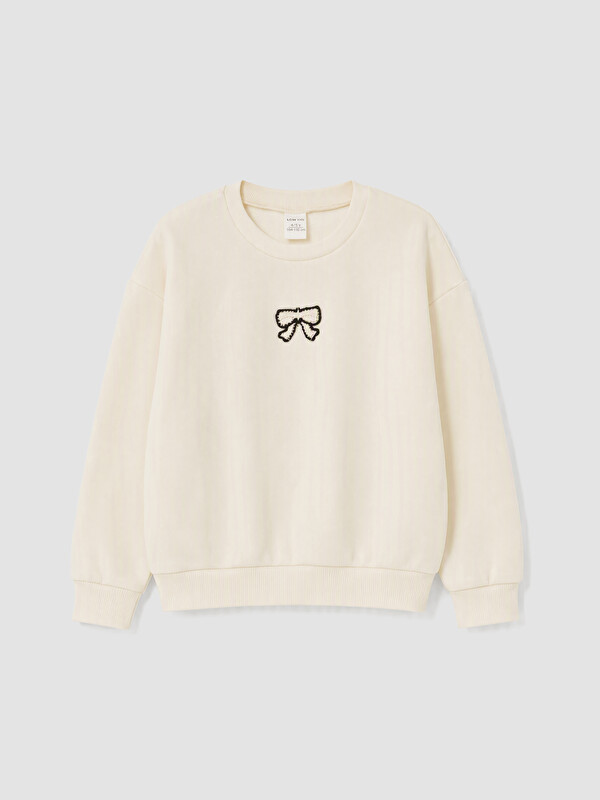 LCW Kids Girl Ecru Sweatshirt