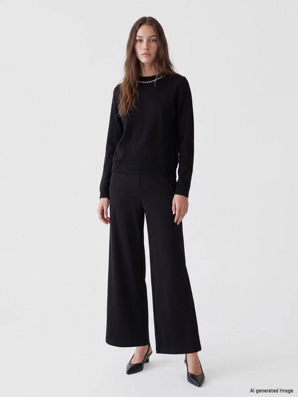 LCW Modest Женски широки панталони со широки ногавици, loose fit