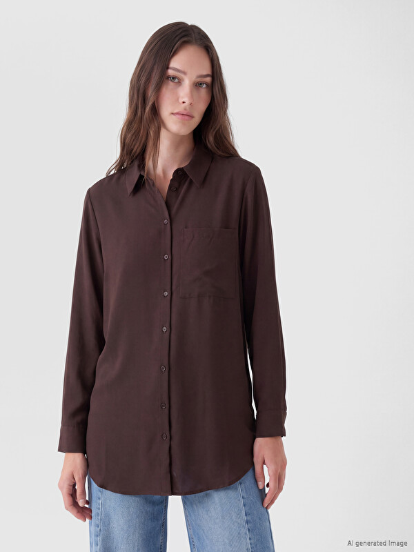 LCW Modest Cepli Kadın Gömlek Tunik