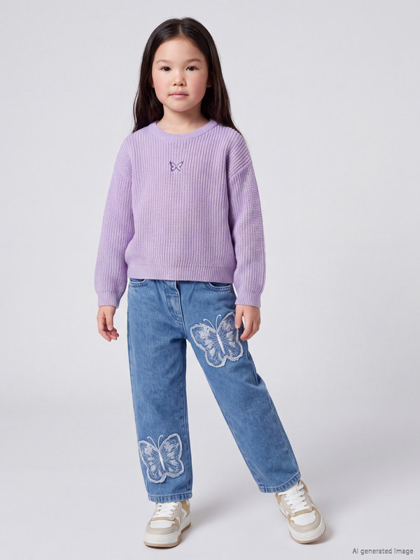 LCW Kids Embroidered Girls' Jeans