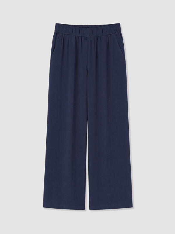 LCW Comfort Beli Lastikli Geniş Paça Kadın Pantolon