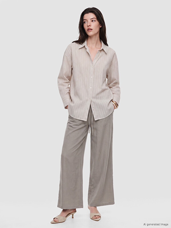 LCW Comfort Elastic Waist Modal Blend Women's Trousers