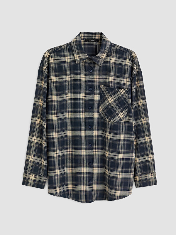 XSIDE Ekose Oversize Kadın Oduncu Gömlek