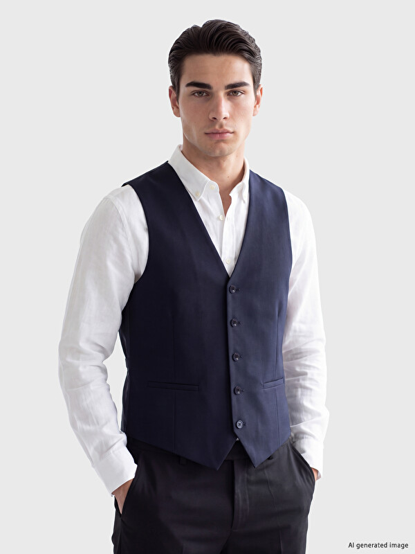 LCW BUSINESS Slim Fit Erkek Klasik Yelek