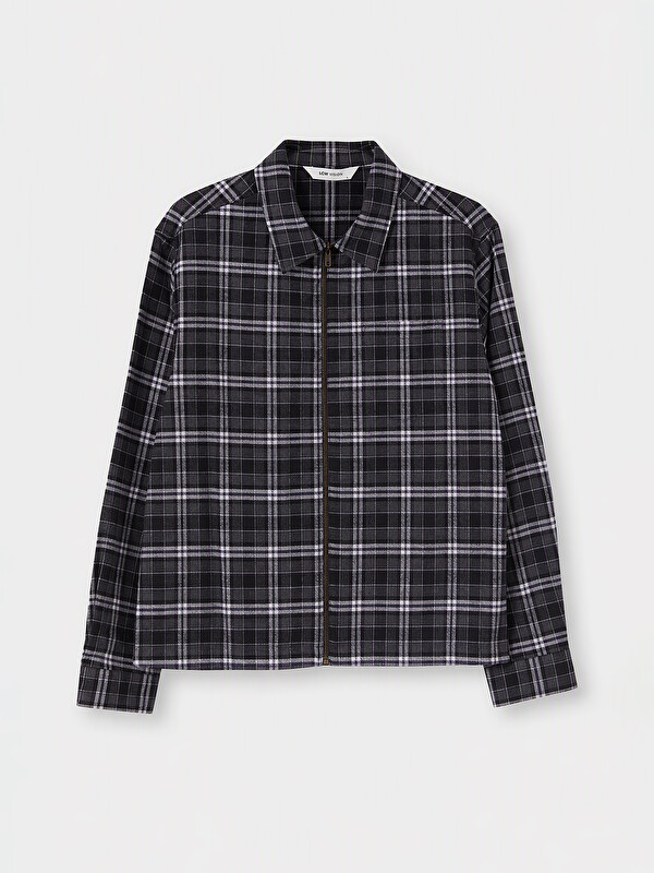 LCW Vision Plaid Gabardine Men's Shirt Jacket