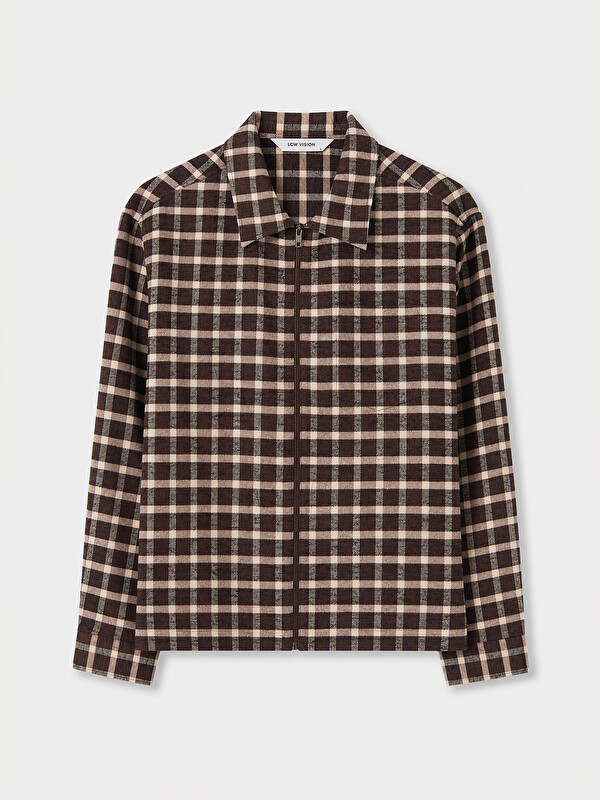 LCW Vision Regular Fit Plaid men's shirt jacket