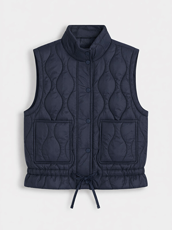 LCW Vision Femër Blu Jelek puffer