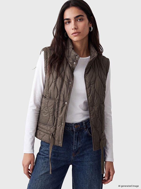 LCW Vision Quilted Oversize Women's Puffer Gilet