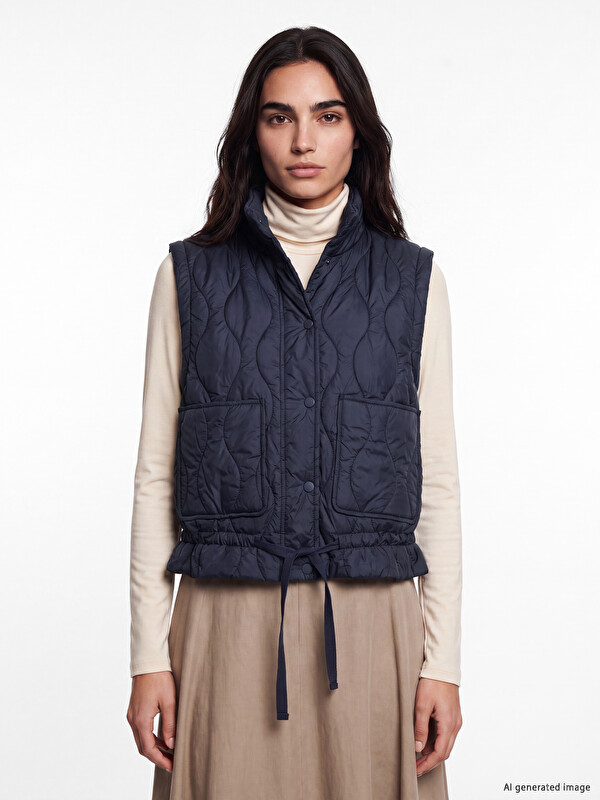 LCW Vision Mock Neck Quilted Women's Puffer Gilet