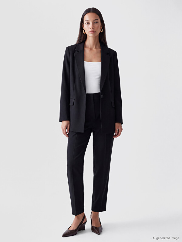 LC WAIKIKI High Waisted Pleated Women's Dress Trousers