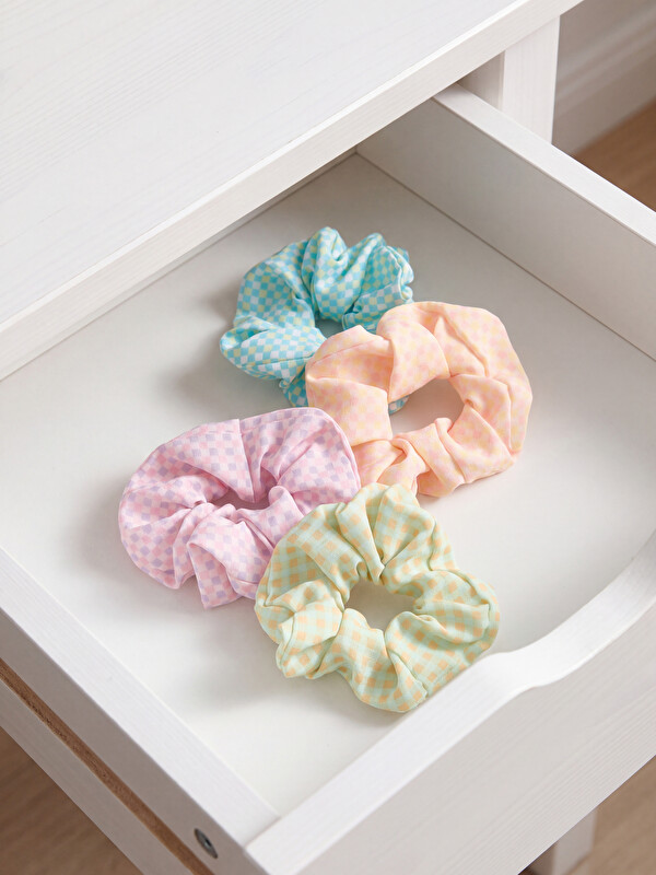 LCW JOY өрнекті scrunchie women clip 4 данадан тұратын pack