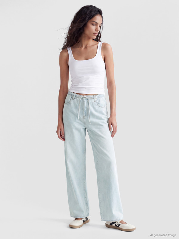 XSIDE Elastic Waist Wideleg Women's Jeans