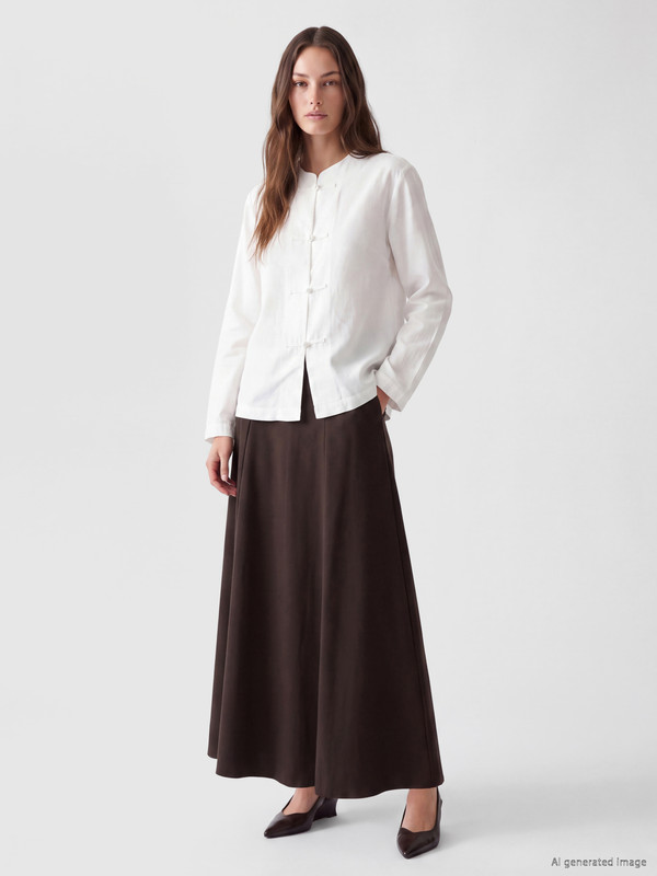 LCW Modest Beli Fermuarlı Kloş Etek