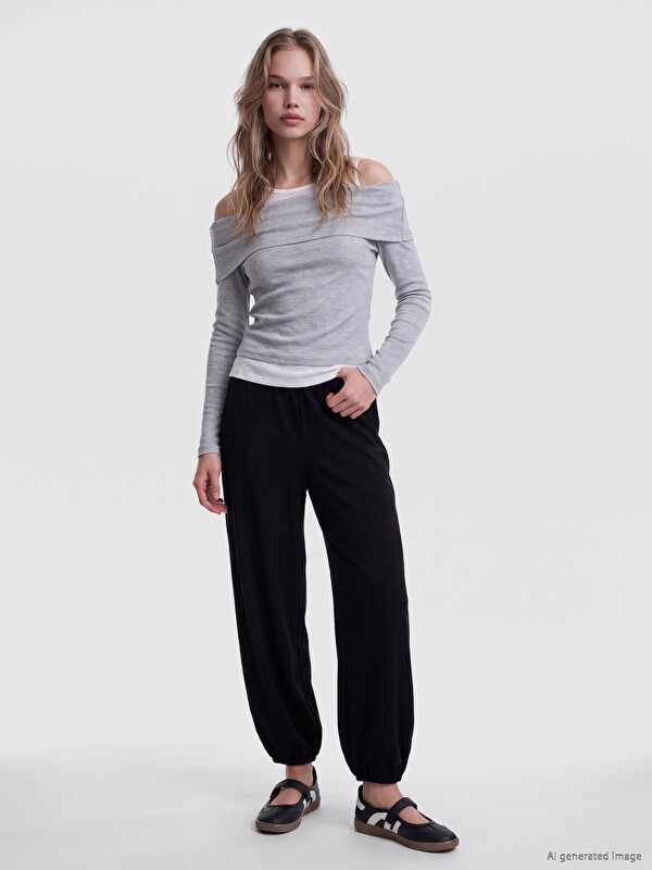 LC WAIKIKI Elastic Waist Women's Shalwar Trousers