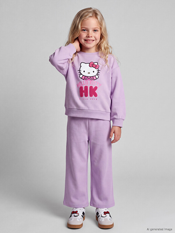 LCW Kids Hello Kitty Printed Girls' Tracksuit Set