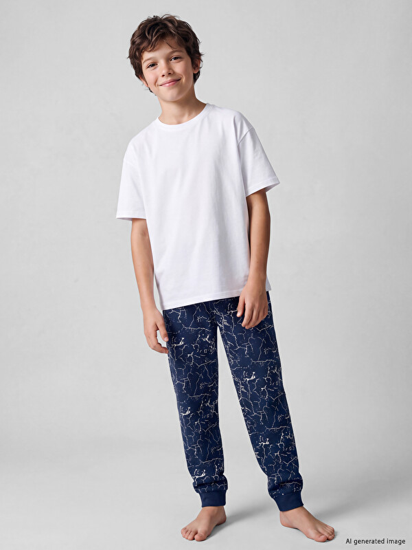 LCW Kids Desenli Erkek Çocuk Pijama Alt