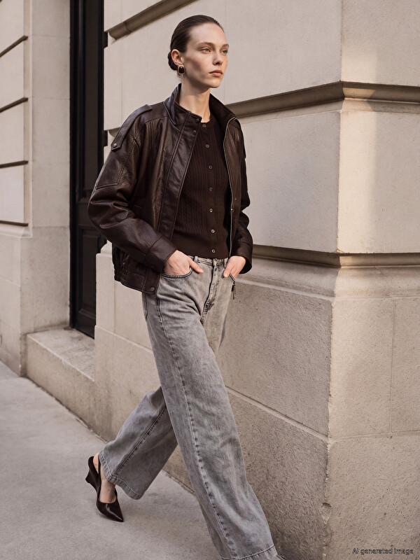 LCW Comfort Wideleg Kadın Jean Pantolon