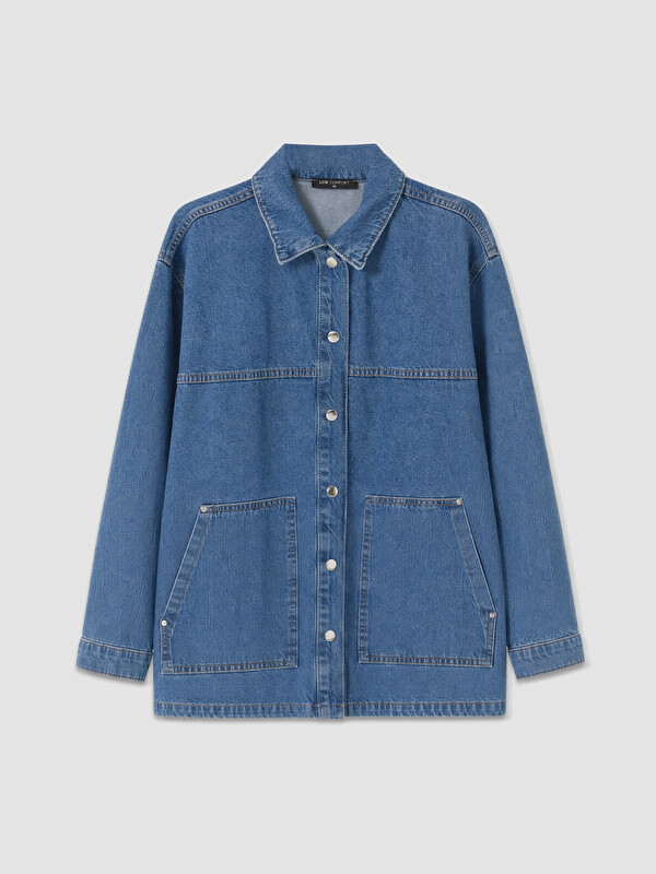 LCW Comfort Kadın Jean Gömlek Tunik