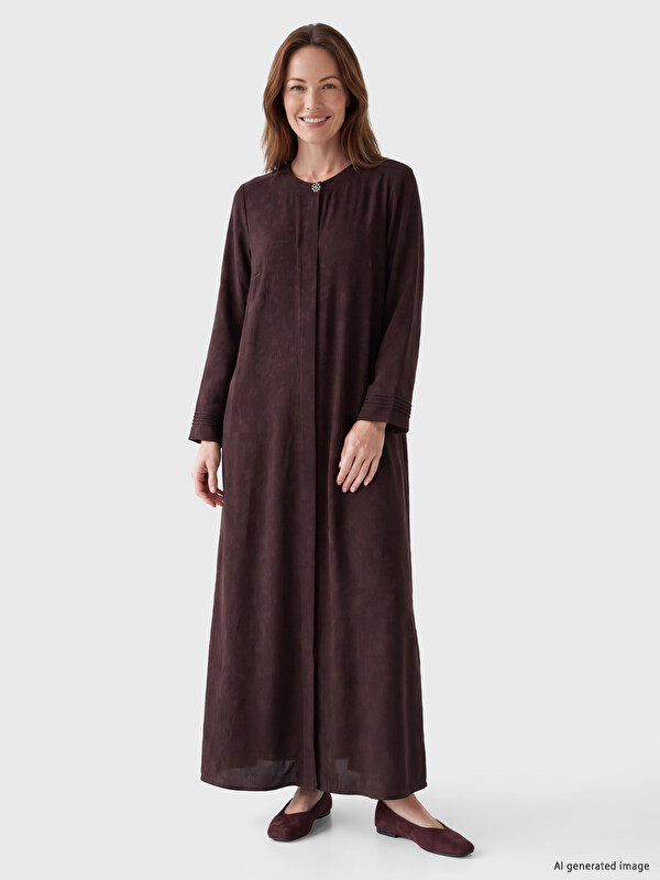 LCW Grace Abaya cu model pentru femei cu guler rotund
