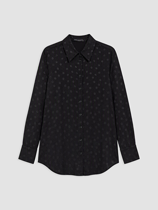 LCW Modest Polka Dot Satin Women's Shirt Tunic