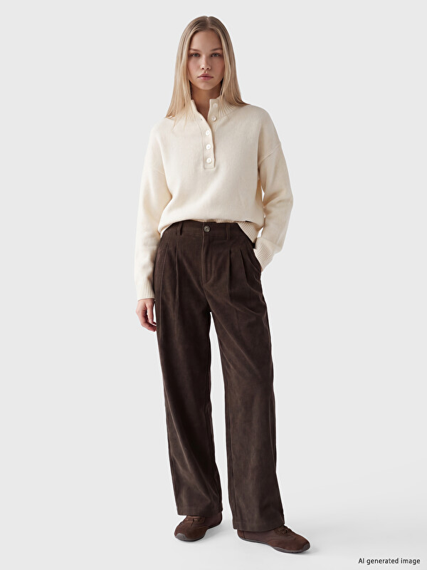 LCW Vision Woman Brown Trousers
